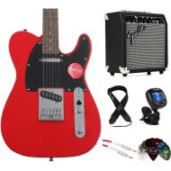 Squier Sonic Telecaster Electric Guitar and Fender Amp Bundle - Torino Red