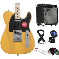 Squier Sonic Telecaster Electric Guitar Amp Bundle - Butterscotch Blonde