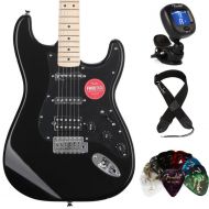 Squier Sonic Stratocaster Electric Guitar Essentials Bundle - Black