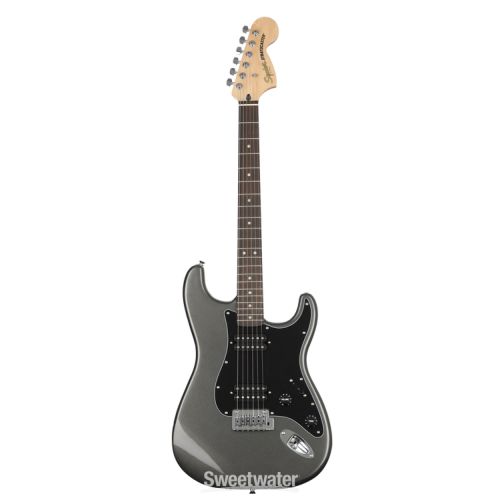  Squier Affinity Stratocaster HH Essentials Bundle - Charcoal Frost with Laurel Fingerboard