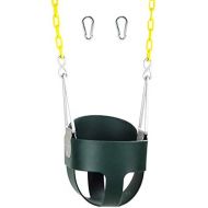 [아마존베스트]Squirrel Products High Back Full Bucket Toddler Swing Seat with Plastic Coated Chains - Swing Set