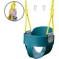 [아마존베스트]Squirrel Products High Back Full Bucket Toddler Swing with Exclusive Chain & Triangle Dip Pinch Protection Technology - Green