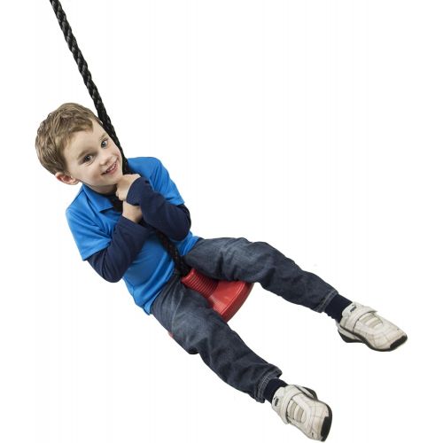  [아마존베스트]Tree Swing Rope Swing Disc - with Leg Safety Protector & 1 Heavy Duty Rope, Red