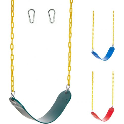  [무료배송]2일배송/ Squirrel Products 버킷 스윙 Heavy Duty Swing Seat - Swing Set Accessories Swing Seat Replacement and Carabiners for Easy Install - Green