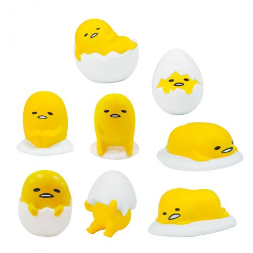 Sanrio Gudetama The lazy egg Squishme Squishy Toys COMPLETE SET OF 8