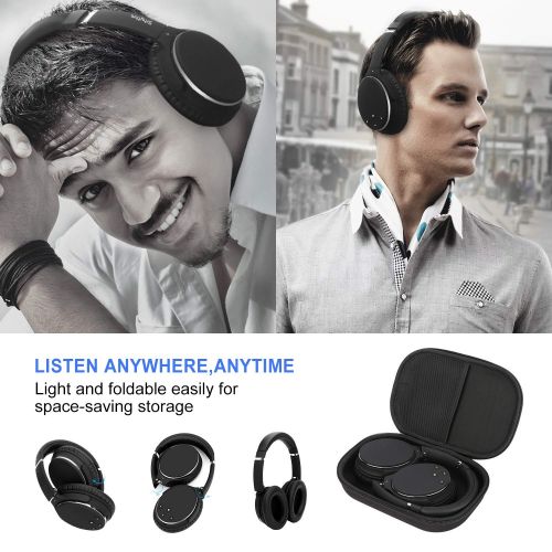  [아마존 핫딜]  [아마존핫딜]Noise Cancelling Kopfhoerer Leichte,Srhythm NC25 Over Ear ANC Kopfhoerer Bluetooth Kabellos Faltbar mit Duale 40 mm HD Tieftontoener,Eingebaut Mikro,HiFi,CVC6.0 fuer Alle Gerate mit B