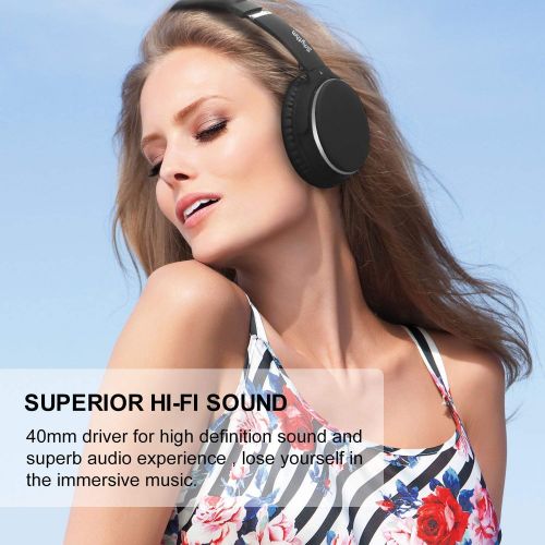  [아마존 핫딜]  [아마존핫딜]Noise Cancelling Kopfhoerer Leichte,Srhythm NC25 Over Ear ANC Kopfhoerer Bluetooth Kabellos Faltbar mit Duale 40 mm HD Tieftontoener,Eingebaut Mikro,HiFi,CVC6.0 fuer Alle Gerate mit B