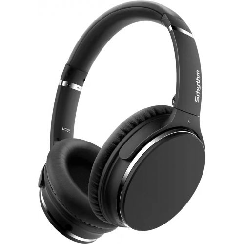  [아마존베스트]Light Noise-Cancelling Headphones Srhythm NC25 Over-Ear ANC Wireless Foldable with Dual 40 mm HD Woofer and Built-in Micro HiFi CVC6.0 NFC for All Devices with Bluetooth Circumaura