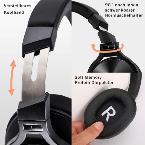  [아마존베스트]Srhythm NC75 Wireless Bluetooth Headphones, Active Noise Cancelling Headphones with a Built-in Micro, 40 mm Driver, Foldable for Travelling, PC, Mobile Phone, TV