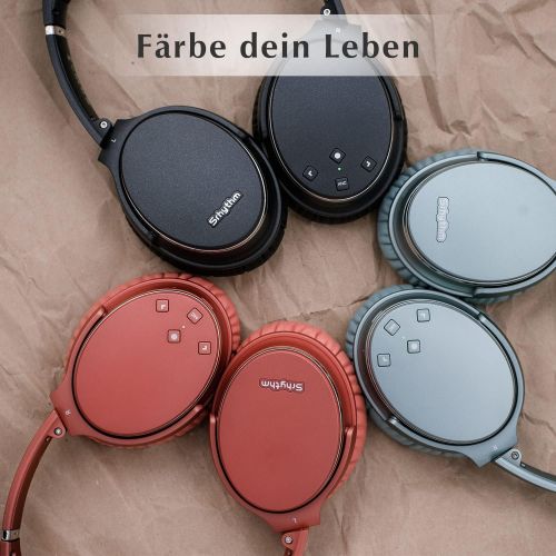  [아마존베스트]Noise cancelling headphones, foldable, wireless, Bluetooth 5.0, Srhythm NC35 over-ear, lightweight, with quick charge, CVC8.0 microphones, mega bass, over 40 hours playtime, low la