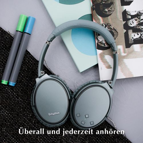  [아마존베스트]Noise cancelling headphones, foldable, wireless, Bluetooth 5.0, Srhythm NC35 over-ear, lightweight, with quick charge, CVC8.0 microphones, mega bass, over 40 hours playtime, low la