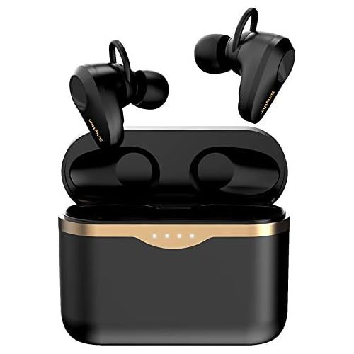  [아마존베스트]Wireless noise cancelling headphones Bluetooth 5.1, Srhythm Soulmate S5 stereo in-ear earphones with 4 microphones, noise isolation, touch control, 50 hours battery life, voice ass