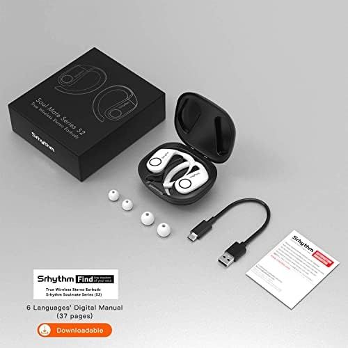  [아마존베스트]Wireless In-Ear Bluetooth Headphones V5.0, Srhythm Soulmate S2 Wireless Earphones with Apt-X/Low Latency, CVC8.0 Microphones, 32 Hours Battery Life, Voice Assistant for Sports, Tra