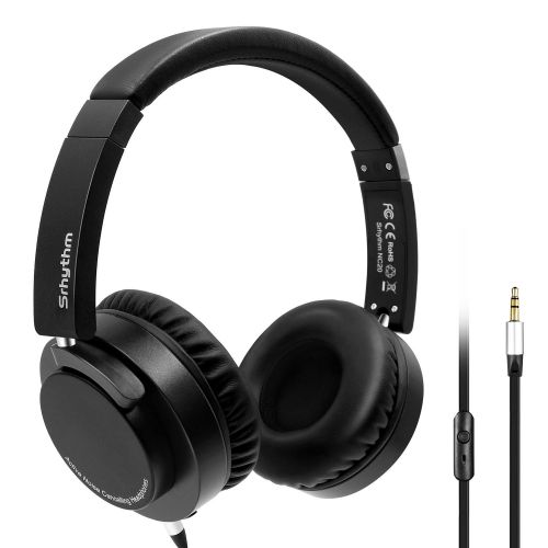  Active Noise Cancelling Headphones, Srhythm Wired On-Ear Headset with Microphone, Hi-Fi Stereo Deep...