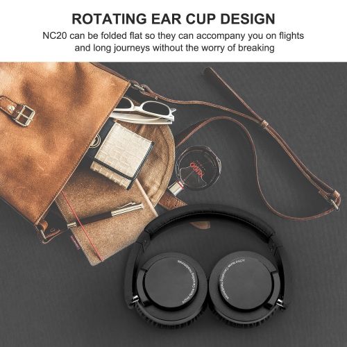  Active Noise Cancelling Headphones, Srhythm Wired On-Ear Headset with Microphone, Hi-Fi Stereo Deep...