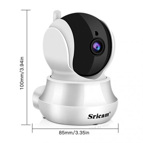  [아마존 핫딜]  [아마존핫딜]Sricam Wlan Babyphone Kamera 1080P Wifi UEberwachungskamera mit Nachtsicht, Bewegungserkennung, 355 Grad Schwenkbar, Zwei Wege Audio, Unterstuetzt Fernalarm und Mobile App Kontrolle