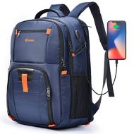 [아마존핫딜]Srotek 17,3 Zoll Business Laptop Rucksack Multifunktional Wasserdicht Reiserucksack mit USB-Ladeanschluss kratzfester Computer Notebook Rucksacke fuer Herren und Damen,Blau