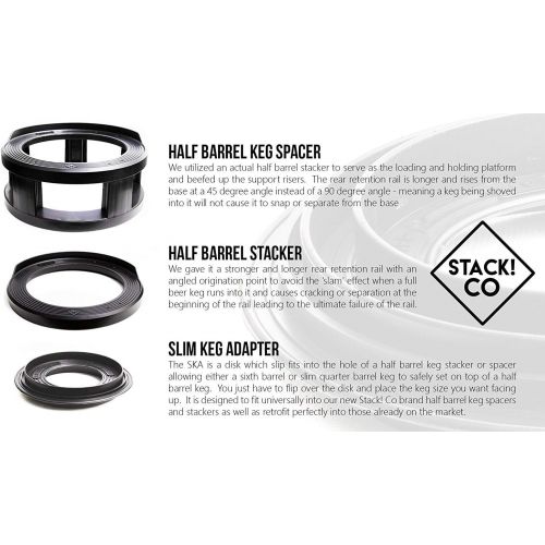  Stack!Co Half-Barrel Keg Stacker - Safely Stack Half-Barrel Kegs (Most Common Keg Size) with these Durable Stacking Rings. Keg Stackers Will Double Your Walk-In Coolers Floor Space.