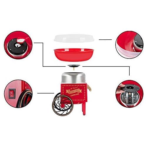  [아마존베스트]Stagecaptain CFM-500 Candy Floss Machine for Home - Cotton Candy Maker for Childrens Birthday Parties - 500 W Power for Short Warming Time - Suitable for Sugar or Sweets - Easy to