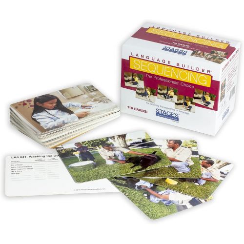  Stages Learning Materials Language Builder Sequencing Flash Cards Photo Action and Self-Help Skills Sequence Cards for Autism Education and ABA Therapy