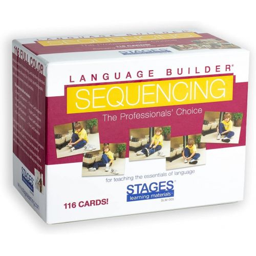  Stages Learning Materials Language Builder Sequencing Flash Cards Photo Action and Self-Help Skills Sequence Cards for Autism Education and ABA Therapy