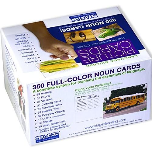  Stages Learning Materials Language Builder Flashcards, Noun Flashcards, Autism Learning Picture Cards