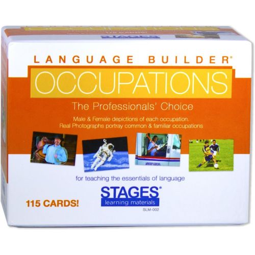  Stages Learning Language Builder 4-Box Follow Up Kit (Nouns 2, Sequencing, Emotions, and Occupations flash card sets)