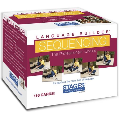  Stages Learning Language Builder 4-Box Follow Up Kit (Nouns 2, Sequencing, Emotions, and Occupations flash card sets)