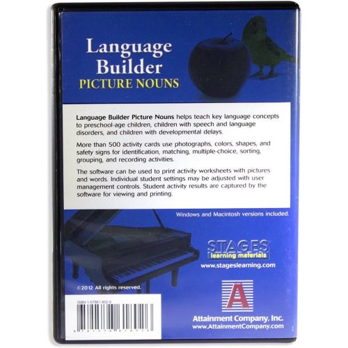  Stages Learning Language Builder Picture Noun Autism Software for ABA Therapy and Speech Articulation