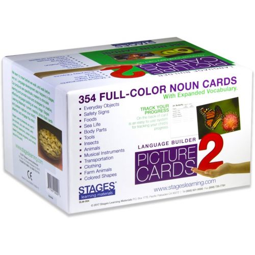  Stages Learning Language Builder Picture Nouns Set 2 for Autism, Aba and Preschool Educational Vocabulary Flash Cards