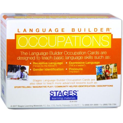  Stages Learning Materials Language Builder Occupation, Career & Community Helper Picture Flashcards Photo Cards for Autism Education and ABA Therapy