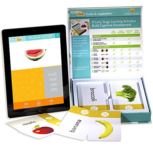  Stages Learning Materials Link4Fun Fruits & Vegetables Flashcards for iPad Preschool Language Builder Cards for Vocabulary, Reading, Autism Education