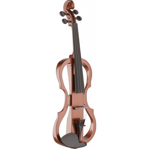  Stagg EVN X-44 VBR Silent Violin Set with Soft Case and Headphones - Violin Burst