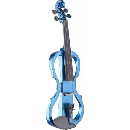  Stagg EVN X-44 VBR Silent Violin Set with Soft Case and Headphones - Violin Burst