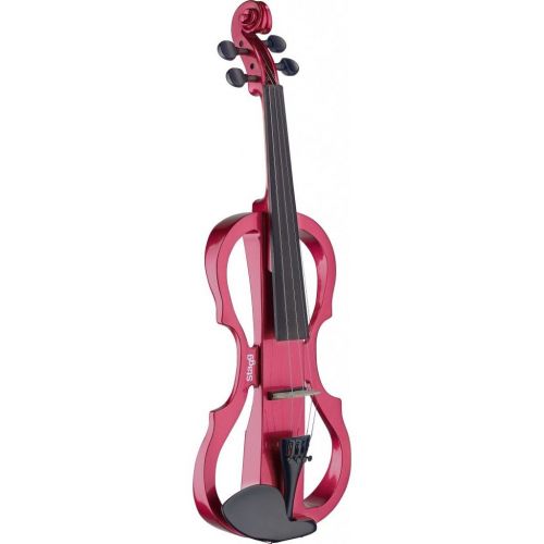  Stagg EVN X-44 MBK Silent Violin Set with Soft Case and Headphones - Metallic Black