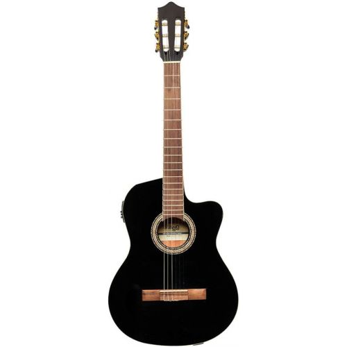  Stagg 6 String Classical Guitar, Right, Black, Full (SCL60 TCE-BLK)
