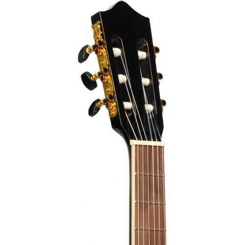  Stagg 6 String Classical Guitar, Right, Black, Full (SCL60 TCE-BLK)