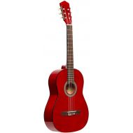 Stagg 6 String Classical Guitar, Right, Red, 3/4 Size (SCL50 3/4-RED)