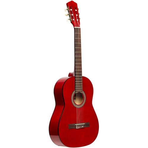  Stagg 6 String Classical Guitar, Right, Red, 3/4 Size (SCL50 3/4-RED)