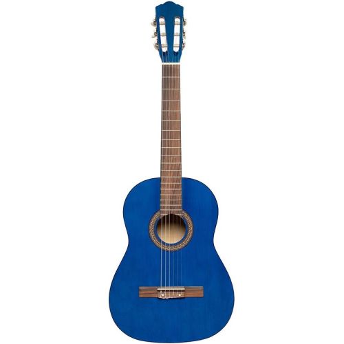  Stagg 6 String Classical Guitar, Right, Blue, 3/4 Size (SCL50 3/4-BLUE)