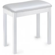 Stagg PBF20 MET WHSWH Piano Bench, White Metal with White Vinyl Top