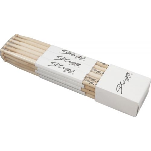  Stagg 12 Pair Birch Drumsticks 5A