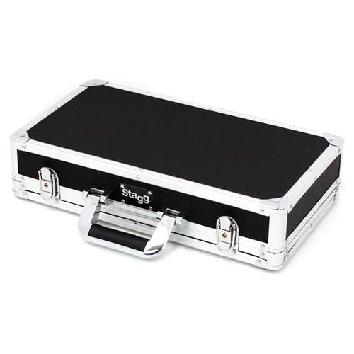  Stagg UPC-424 Guitar Effect Pedals Case with High Density Foam Padded Interior - Black