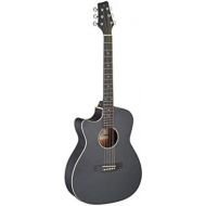 [아마존베스트]STAGG SA35ACE-BK LH Black Lefthand Auditorium Western Guitar