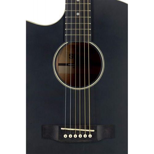  [아마존베스트]STAGG SA35ACE-BK LH Black Lefthand Auditorium Western Guitar