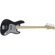 Stagg B370-H 4 String Vintage Style J Electric Bass Guitar - Metallic Black