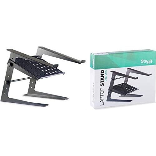  Stagg DJS-LT20 Professional DJ Laptop Stand with Lower Support Shelf