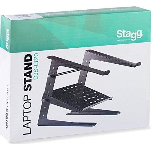  Stagg DJS-LT20 Professional DJ Laptop Stand with Lower Support Shelf