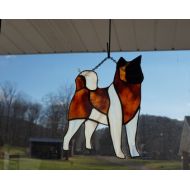 StainedGlassbyBetty Stained Glass Akita Dog