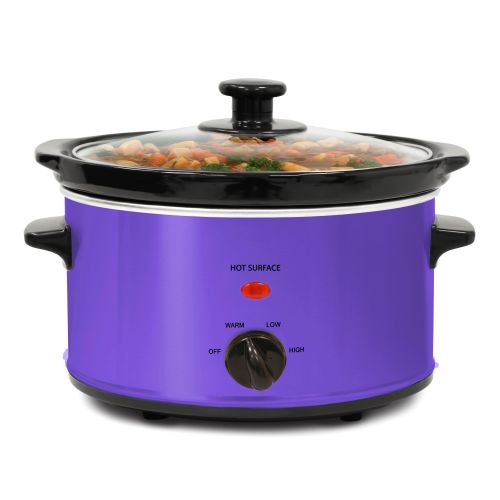  Stainless Steel 2-quart Oval Slow Cooker with 3 Heat Settings